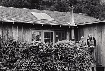 PIRKLE JONES (1914-2009) Ansel Adams and Edward Weston at Weston's home, Wildcat Creek, Carmel. 1952; printed 1950s-60s.                         